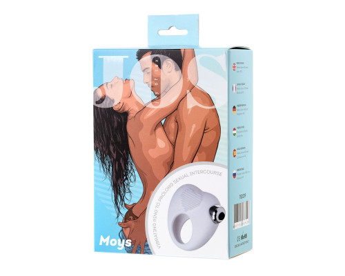 Белое виброкольцо для продления полового акта JOS MOYS