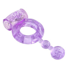 Фиолетовое эрекционное кольцо с вибратором