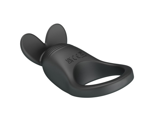 Черное перезаряжаемое виброкольцо Carlton