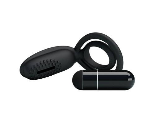 Эрекционное кольцо с клиторальной щеточкой Esther