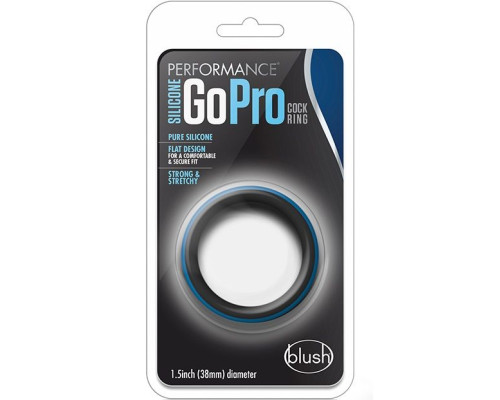 Черно-синее эрекционное кольцо Silicone Go Pro Cock Ring
