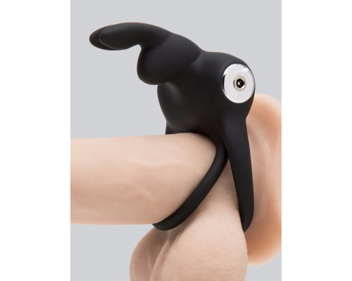 Черное эрекционное виброкольцо Happy Rabbit Cock Ring