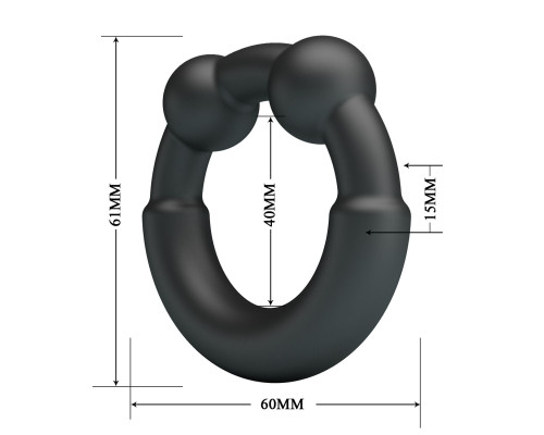 Черное эрекционное кольцо Meco