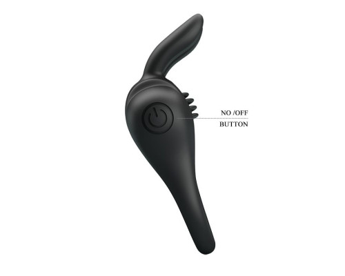 Черное эрекционное кольцо с вибрацией Davion