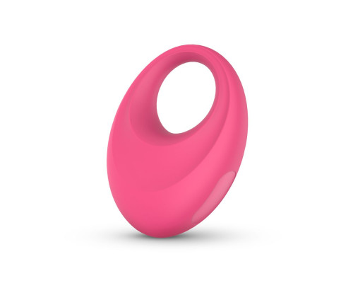 Розовое интерактивное эрекционное виброкольцо Leo