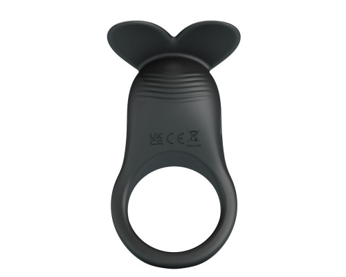 Черное перезаряжаемое виброкольцо Carlton