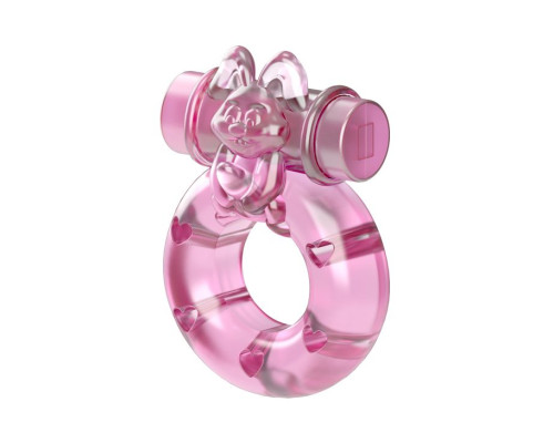 Розовое эрекционное кольцо с вибрацией Ring