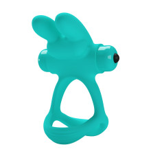 Бирюзовое эрекционное виброкольцо Passionate Dante