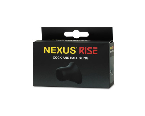 Черное эрекционное кольцо-слинг Nexus Rise