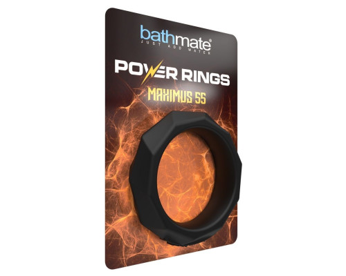 Черное эрекционное кольцо Maximus 55