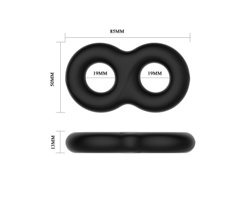 Двойное эластичное эрекционное кольцо Super Soft Silicon