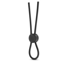 Черное силиконовое лассо на пенис SILICONE LOOP COCK RING