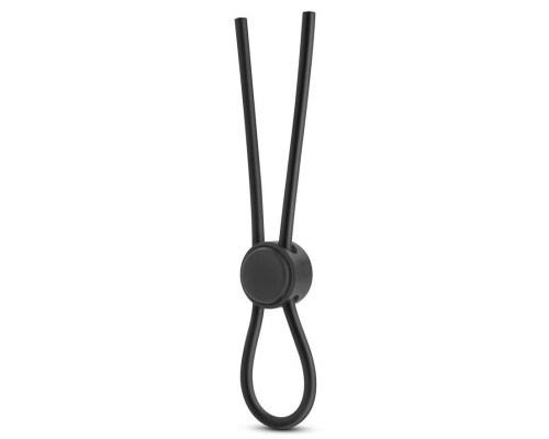 Черное силиконовое лассо на пенис SILICONE LOOP COCK RING