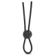 Черное силиконовое лассо на пенис SILICONE LOOP COCK RING