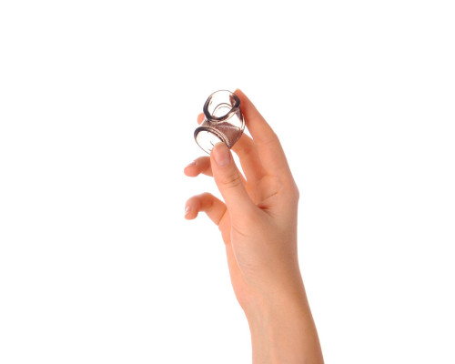 Дымчатое эрекционное кольцо с фиксацией мошонки