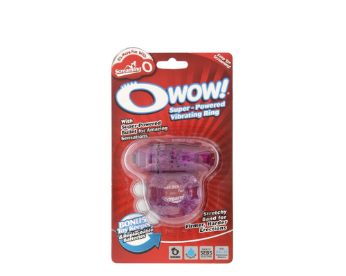 Фиолетовое эрекционное виброкольцо OWOW PURPLE