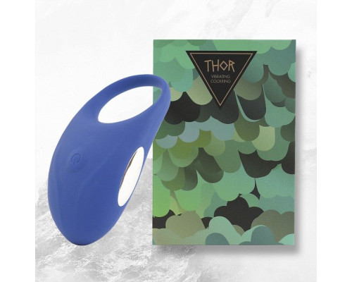 Синее кольцо с вибрацией Thor Cockring