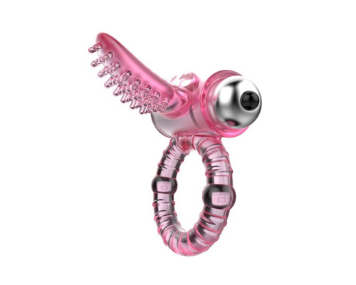 Эрекционное кольцо с вибростимулятором клитора в форме язычка