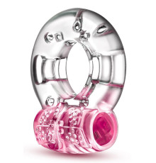 Розовое эрекционное виброкольцо Arouser Vibrating C-Ring