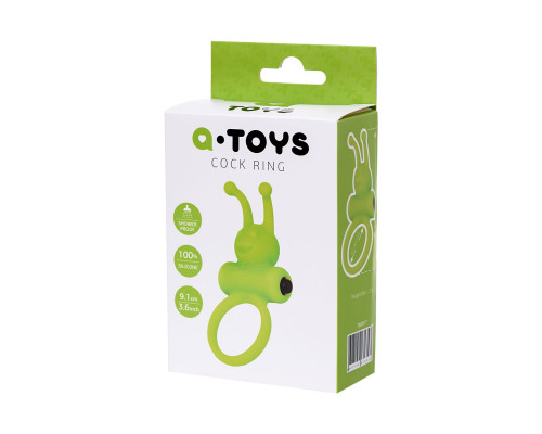 Зеленое эрекционное виброкольцо на пенис Cock Ring