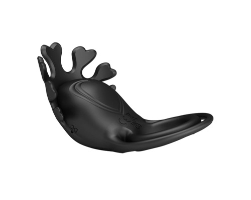 Черное эрекционное кольцо с вибрацией Ruben