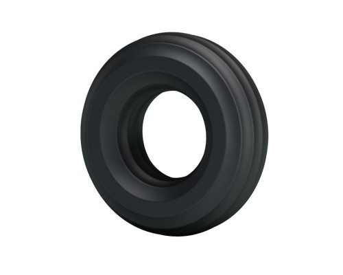 Чёрное широкое эрекционное кольцо