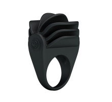 Рифленое эрекционное кольцо с вибрацией Chester