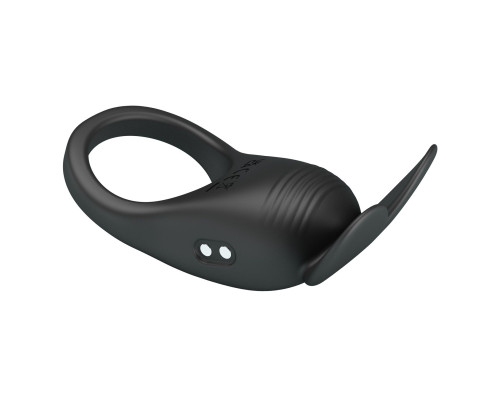 Черное перезаряжаемое виброкольцо Carlton