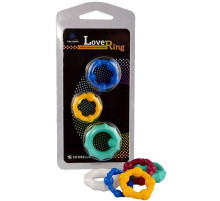 Набор из 3 цветных эрекционных колец Love Ring