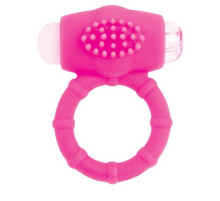 Розовое эрекционное виброкольцо A-toys