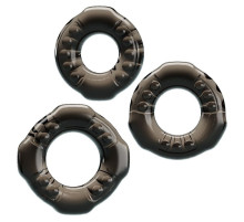 Набор из 3 эластичных дымчатых эрекционных колец