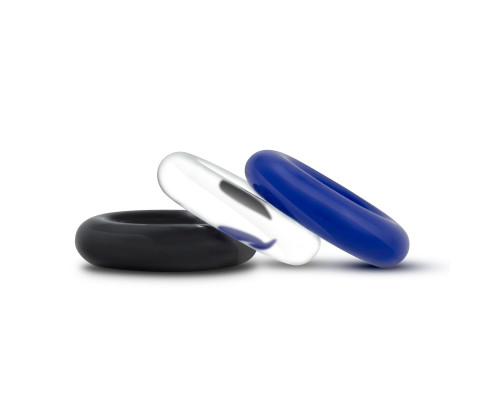 Набор из 3 разноцветных колец Stay Hard Donut Rings