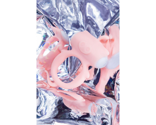 Розовое виброкольцо на пенис Kear