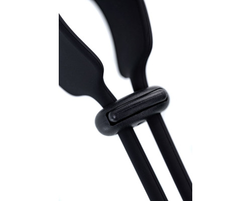 Черное эрекционное лассо на пенис Keb