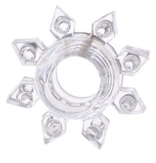 Прозрачное гелевое эрекционное кольцо-звезда