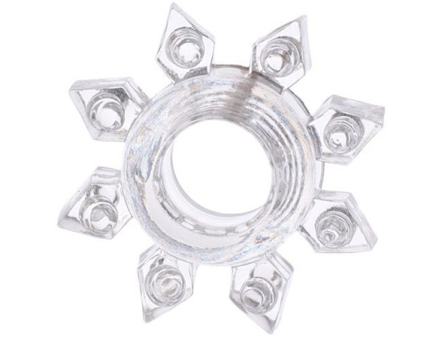 Прозрачное гелевое эрекционное кольцо-звезда