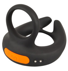 Черный вибростимулятор мошонки RC Scrotum Stimulator with Vibration