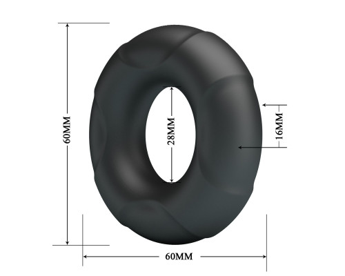 Черное эрекционное кольцо Arvell