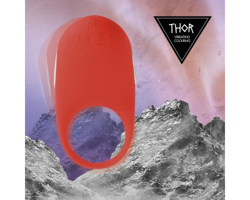 Красное кольцо с вибрацией Thor Cockring