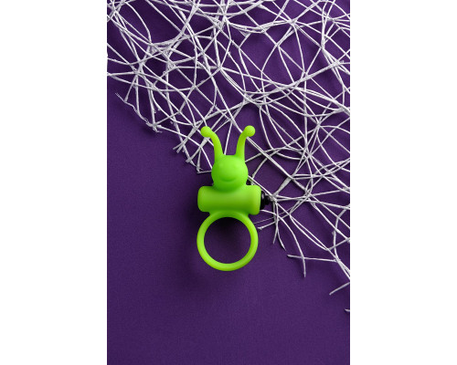 Зеленое эрекционное виброкольцо на пенис Cock Ring