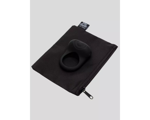 Черное эрекционное виброкольцо Sensation Rechargeable Vibrating Love Ring