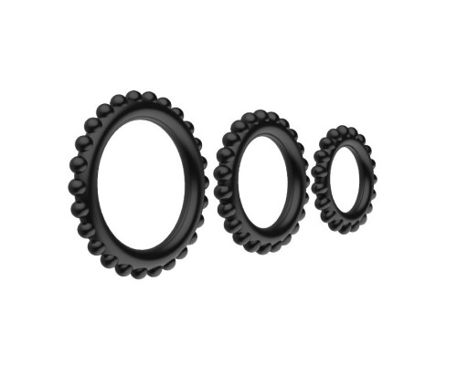 Набор из 3 ребристых эреционных колец TITAN