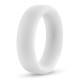 Белое люминесцентное эрекционное кольцо Silicone Glo Cock Ring