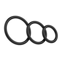 Набор из 3 чёрных колец различного диаметра
