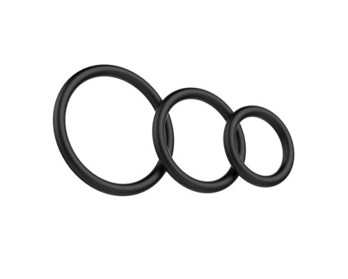 Набор из 3 чёрных колец различного диаметра