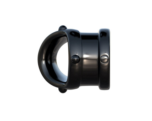 Черное эрекционное кольцо Rock Hard Cock Pipe