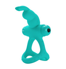 Бирюзовое эрекционное виброкольцо Passionate Figgy