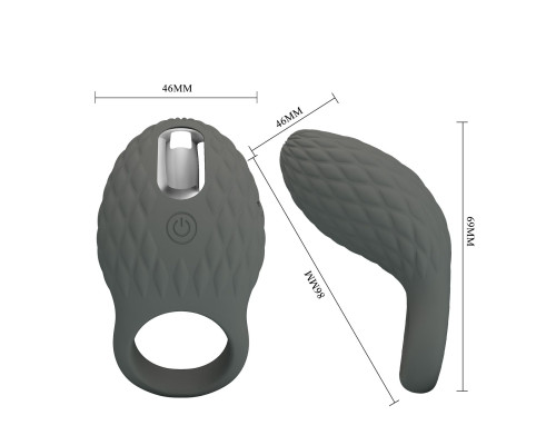 Серое эрекционное виброкольцо