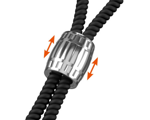 Черное эрекционное лассо с шариком-утяжелителем Heavy Rope