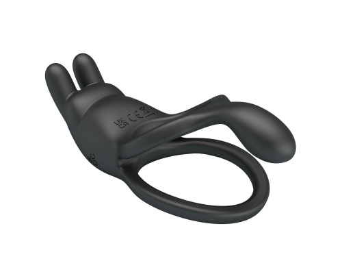 Черное эрекционное виброкольцо Dwayne